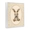 Stupell Industries Neutral Bunny in Oval Border Framed Giclee, design by LSR Design Studio